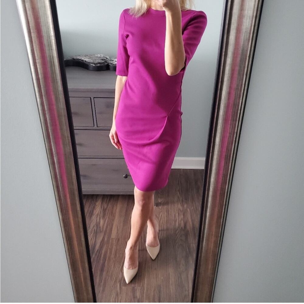 Emporio Armani Jersey Bodycon Fuchsia Dress